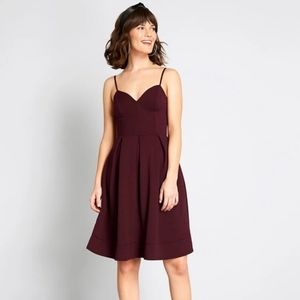 Modcloth Open-Air Flair Pleated A-Line Dress